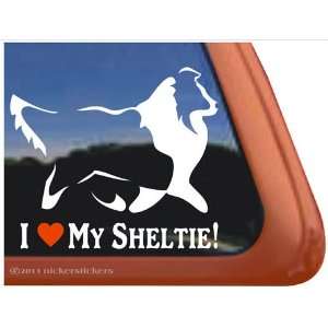   Sheltie Vinyl Window Decal Shetland Sheepdog Dog Sticker Automotive