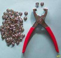 100 LGE 1/4 IN. ONE pc EYELETS & EYELET SETTING PLIERS  