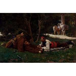 Hand Made Oil Reproduction   Jehan Georges Vibert   32 x 20 inches 