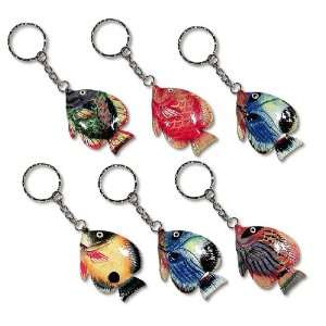com Wholesale Pack Handpainted Assorted Small Tropical Fish Keychain 