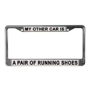  Running Shoes Hobbies License Plate Frame by  