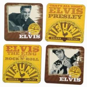  Elvis Presley Coaster Set   Sun Records by Vandor Lyon 