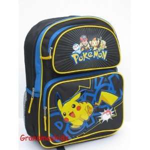  Nintendo Pokemon Pikachu Lrg Size Backpack with Free Water 