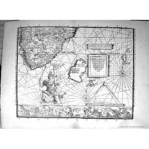  Waldseemuller German Antique Map C1903 South Africa 