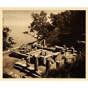 1928 Temple Corfu Greek Island Kerkyra Photogravure   Original 