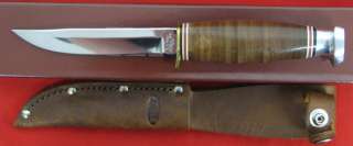 KA BAR Hunting Knife Leather Handle Hunter 1232 NEW  