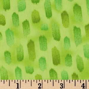  44 Wide Bee Happy Brush Strokes Lime Fabric By The Yard 
