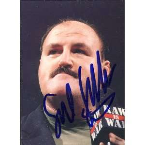 Sgt Slaughter   Autographed WWF Superstarz Trading Card