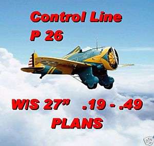 CONTROL LINE SCALE MODEL AIRPLANE PLANS P26 NOTES & F/S PLANS  