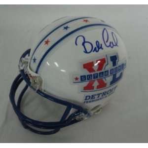 Bill Cower Signed Super Bowl XL Mini Helmet PSA/DNA   Autographed MLB 