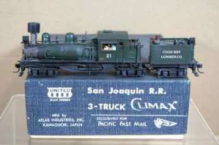   UNITED SCALE MODELS BRASS 3 TRUCK SHAY COOS BAY LUMBER LOCO pq  
