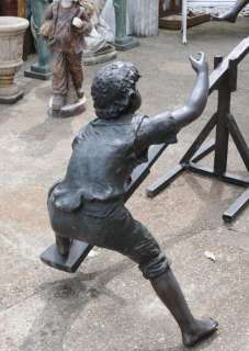 Bronze Art Sculpture Boys See Saw Statue Garden  