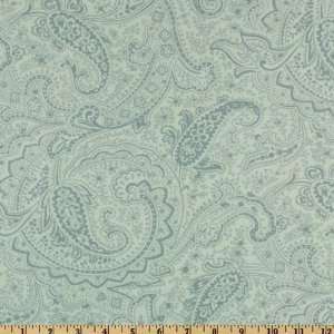  44 Wide Color Defined Large Paisley Aqua Fabric By The 