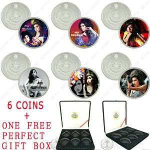  AMY WINEHOUSE PRINTED 6 COIN SET SZP825 