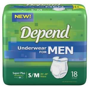   Underwear For Men Super Plus SM/MD  18 pk
