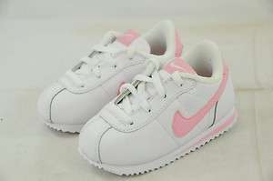 NIKE LITTLE CORTEZ 07 (TD) WHITE PERFECT PINK 316815 161 (#5365) size 