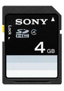 SONY SD HC SDHC CLASS 4 4GB 4G 4 G GB FLASH MEMORY CARD NEW LIFE TIME 