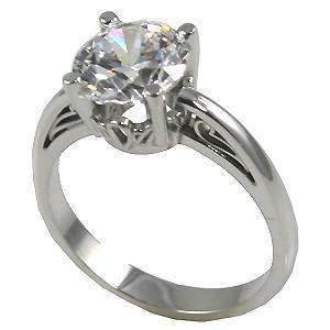 00 CT SCROLL DESIGN BRILLIANT ROUND SOLITAIRE ENGAGEMENT RING SOLID 