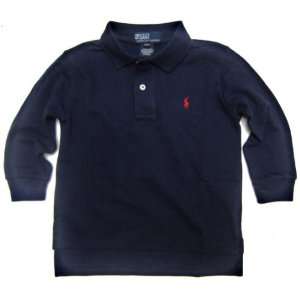 Ralph Lauren Polo Pony Toddler Navy Blue Long Sleeves Shirt, Size 2 2T