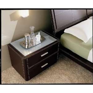 CRONO Leather Bedroom Collection (6 PCs) CRONO Leather Night Stand 30 