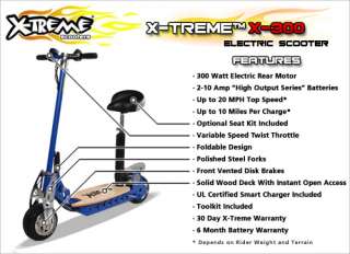 Treme X 300 Electric 300 watt Scooter RED   NEW  