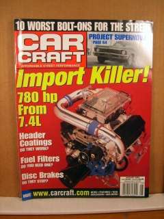 Car Craft Magazine August 2002 Project Super Nova  