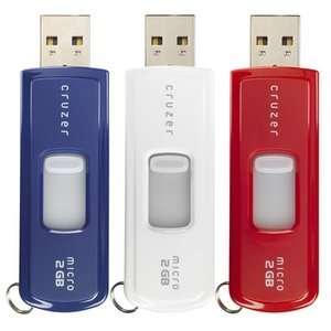  SanDisk Cruzer Micro 2 GB USB 2.0 Flash Drive 3 Pack SDCZ6 