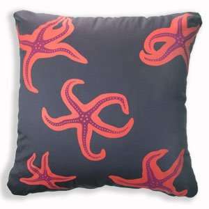  Starfish Decorative Pillows in Chili/Slate