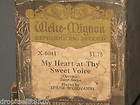 Vintage Rare Welte Mignon Player Piano Roll  My Heart At Thy Sweet 