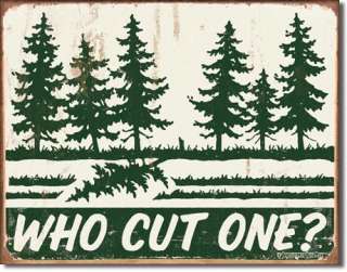 Schonberg Who Cut One ?  Miniature Tin Metal Sign Magnet  