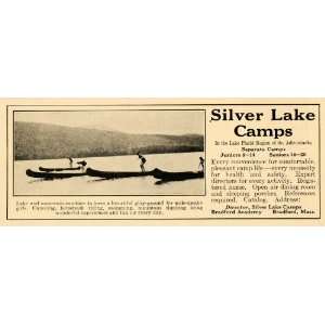  1922 Ad Silver Lake Camps Lake Placid Adirondacks Canoe 
