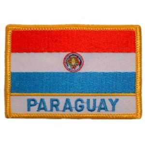  Paraguay Flag Patch 2 1/2 x 3 1/2 Patio, Lawn & Garden