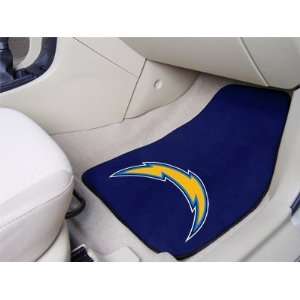  San Diego Chargers 2 piece Carpeted Car Mat Set