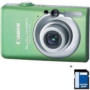  Canon PowerShot SD1200 IS Digital Elph Camera (Green 