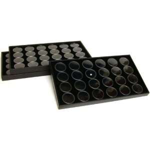  3 24 Black Foam Gem Stone Jars Box Storage Displays Arts 