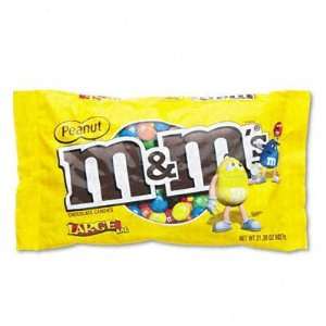  M & M`s Milk Chocolate/Candy Coated Peanuts, 19.2 oz Pack 