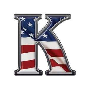  Reflective Letter K with Flag   8 h   REFLECTIVE 