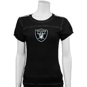  Oakland Raiders Ladies Black Studded Gal T shirt Sports 