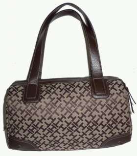 Tommy Hilfiger Satchel Set Brown Signature Handbag & Matching 