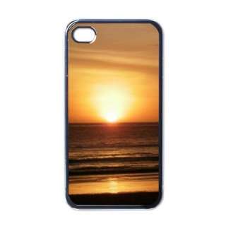 Ocean Beach Sunset Black Case for iphone 4  