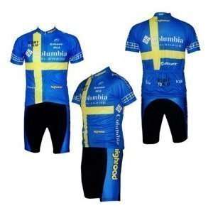 Classic Columbia Blue Short Sleeves Cycling Jersey Set 