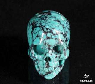 Turquoise Carved Crystal Skull, Healing, Gemstone  