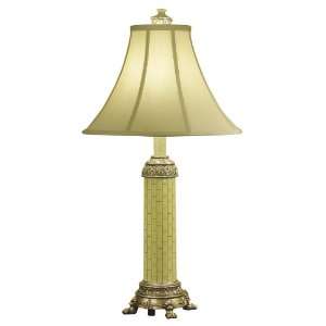 Cylindrical Shape Table Lamp in Ivory Finish