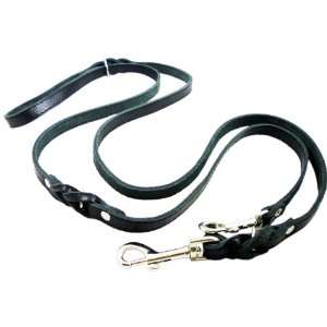  6 Way European Leather Dog Leash, Adjustable Schutzhund 