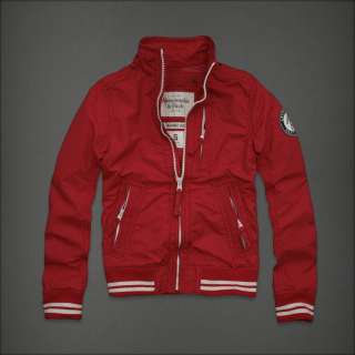 NWT 2011 New Abercrombie & Fitch Men Saranac Lake Jacket Outwear Red 