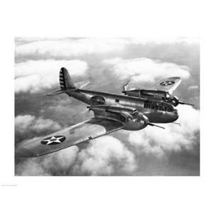  US Army fighter plane in flight 24.00 x 18.00 Poster Print 