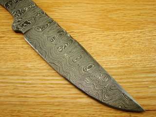 Custom Handmade Damascus Knife Blank Knifemaking Fine File Work (017 