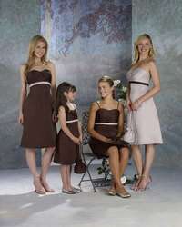 New Mocha/Chocolate Bridesmaid Dress Sz 8 12  