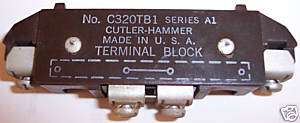 CUTLER HAMMER C320TB1, Terminal Block, 3 Point Size 0 4  