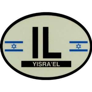  Israel Reflective Oval Decal Automotive